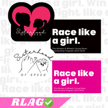 Load image into Gallery viewer, RACE LIKE A GIRL - DECALS
