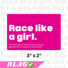 Load image into Gallery viewer, RACE LIKE A GIRL - DECALS
