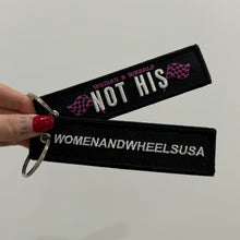 Load image into Gallery viewer, EMBROIDERED &#39;NOT HIS&#39; KEY TAG
